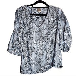 Fair Lady sheer Floral Blue size 10